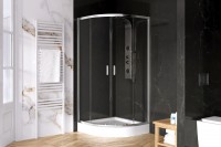 New Trendy Suvia 90x90 cm íves zuhanykabin, Active Shield vízlepergető üvegbevonattal