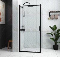 NIWELL Emily Black 90x90 cm szögletes zuhanykabin, fekete profillal
