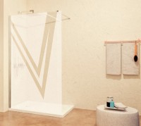 N-smart Frida Victory 100x200 cm Walk-in zuhanyfal, intim üveggel