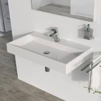 Ravak Natural 800 öntött műmárvány mosdó, falra vagy pultra tehető 80x45 cm
