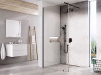 Ravak Walk-In Wall zuhanyfal 80 cm, fekete profillal