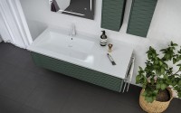 Tboss Infini 125 1F alsó fürdőszobabútor 1 fiókkal, öntöttmárvány mosdóval, 33 színben választható +
