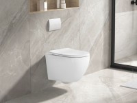 Invena Tinos perem nélküli fali WC + Soft close, lecsapódásmentes WC ülőkével 