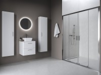 Ravak Blix II NBLDP4 150 cm zuhanyajtó, tolóajtóval, króm kerettel