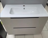 Savini Comfort 80 cm fürdőszoba alsó bútor + kerámia mosdó, Intonaco Almond színben