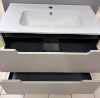 Savini Comfort 60 cm fürdőszoba alsó bútor + kerámia mosdó, Intonaco Almond színben