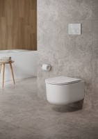 Cersanit Intro Pro perem nélküli fali WC Tornádó öblítéssel + lecsapódásmentes WC ülőke SZETT