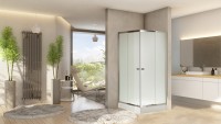 N-smart Ambon Frost 80x80 cm szögletes zuhanykabin, Frost (intim) üveggel