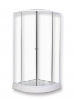 Roltechnik Project Line Apollo Chrome Set 90x90 cm íves zuhanykabin, önhordó zuhanytálcával és leere