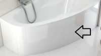 NIWELL Aquarella 150 cm akril aszimmetrikus kád előlap, jobbos vagy balos kivitelben