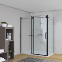 Kolpa San Virgo TK Black zuhanykabin 120x90 cm, univerzális (megfordítható)