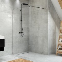 Roltechnik New Trendy Velio Black Walk In zuhanyfal 140x200 cm