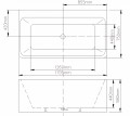 Arezzo Design Florida 170x75 cm térben álló kád AR-FLORIDA170