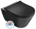 Sapho Avva Rimless perem nélküli fali WC, fekete 100314-110
