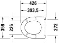 Duravit Durastyle No.1 Compact lecsapódásmentes WC ülőke, nemesacél zsanérral