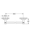 Grohe Essentials Black fali törölközőtartó 60 cm, matt fekete 1022512430