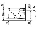 Duravit D-Code fali WC mélyöblítésű
