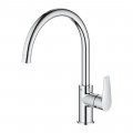 Grohe BauEdge álló mosogató csaptelep, magas ívű, elforgatható 31367000