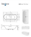 Besco Avita 170x75 cm akril kád