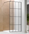Niagara Welness Frida Black 110x190 cm Walk-in zuhanyfal, fekete kerettel