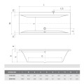 Roltechnik Savona 180x80 cm egyenes akril kád