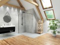 Roltechnik New Trendy Velio Black Walk In zuhanyfal 140x200 cm